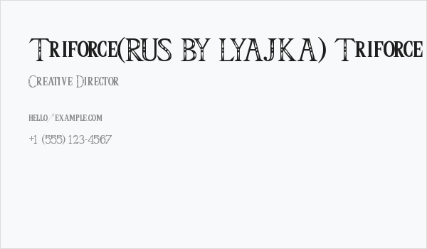 Triforce(RUS BY LYAJKA) Triforce Business Card