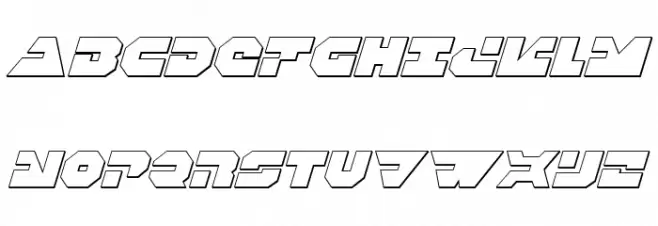 Trigger Man 3D Italic 字体 大写