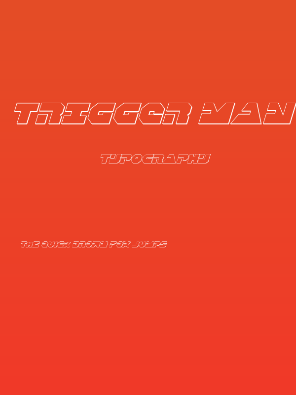 Trigger Man 3D Italic Poster