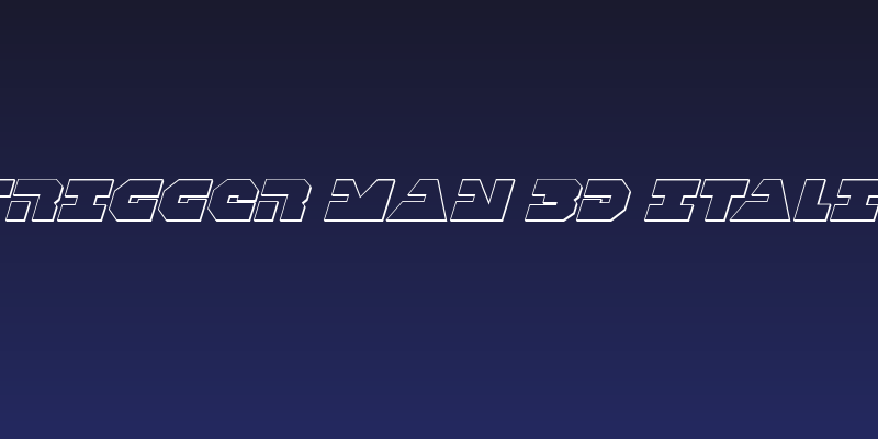 Trigger Man 3D Italic Social Header