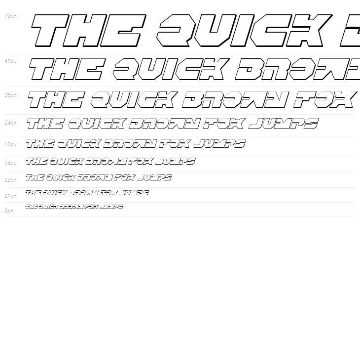 Trigger Man 3D Italic Waterfall