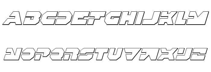 Trigger Man 3D Italic Font LOWERCASE