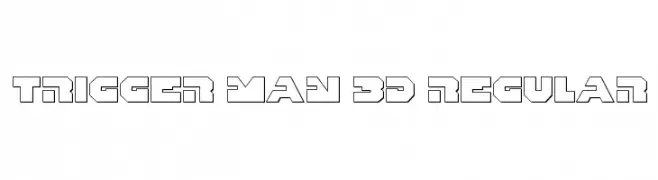 Trigger Man 3D Regular  Скачать бесплатные шрифты