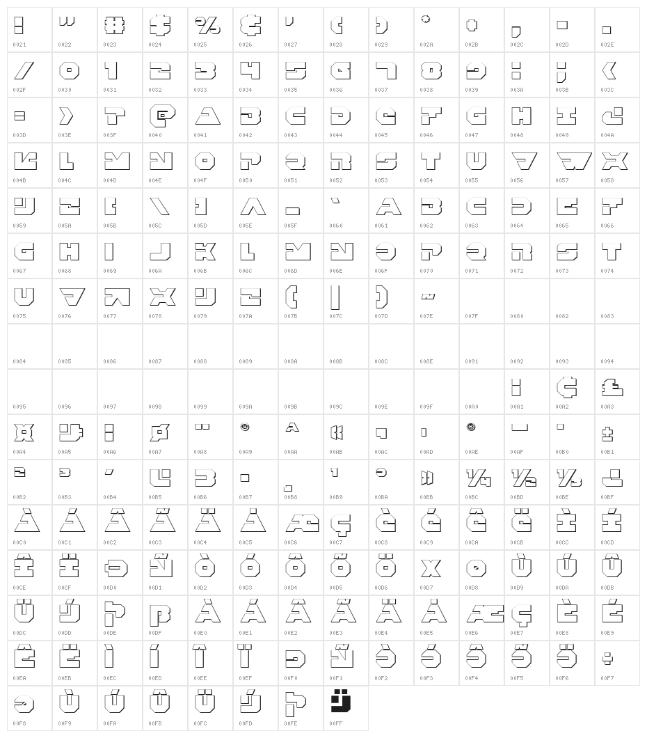 Trigger Man 3D Regular Character Map