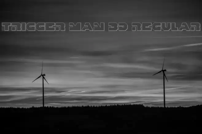Trigger Man 3D Regular Font examples