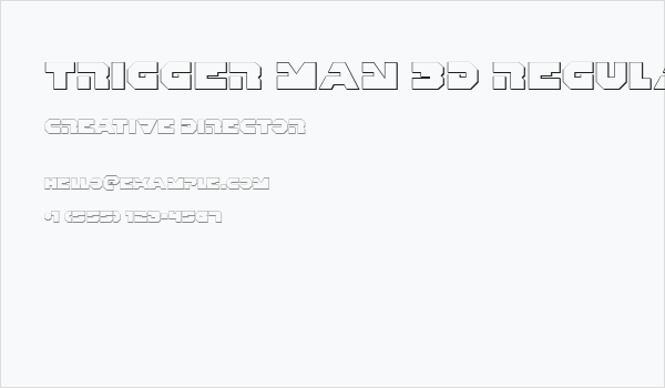 Trigger Man 3D Regular Business Card