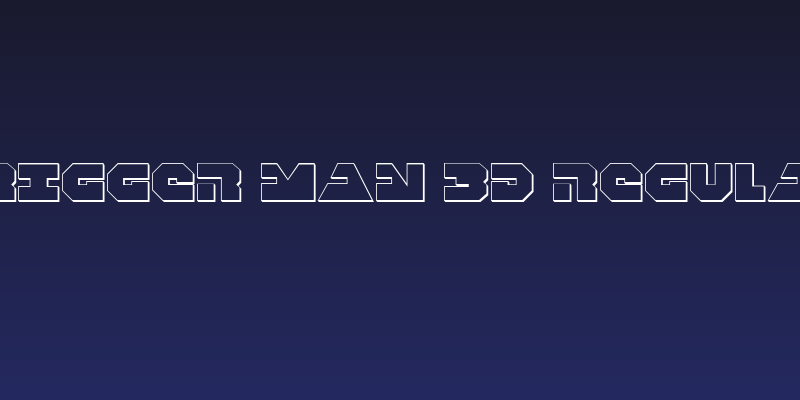 Trigger Man 3D Regular Social Header