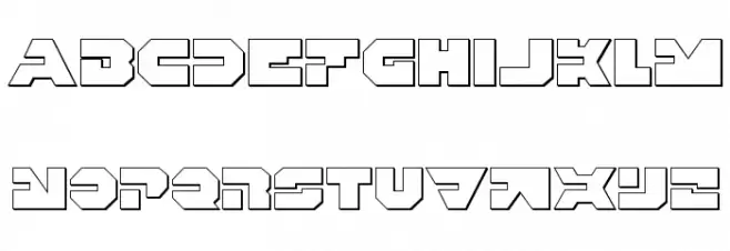Trigger Man 3D Regular Шрифта строчной