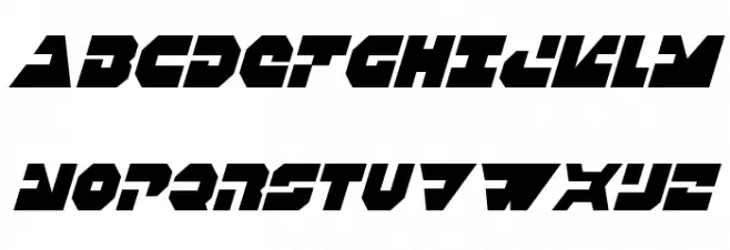 Trigger Man Condensed Italic फ़ॉन्ट अपरकेस