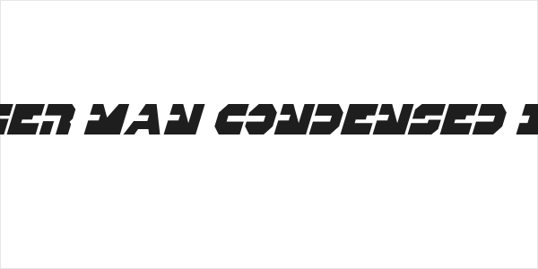 Trigger Man Condensed Italic Logo