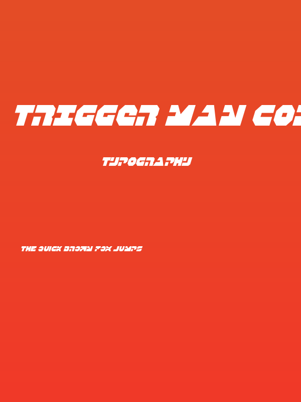 Trigger Man Condensed Italic Poster