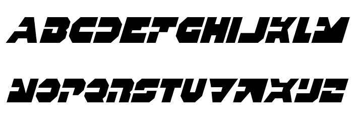 Trigger Man Condensed Italic Font LOWERCASE