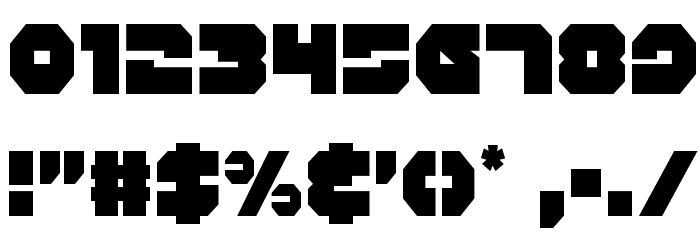 Trigger Man Condensed Font OTHER CHARS