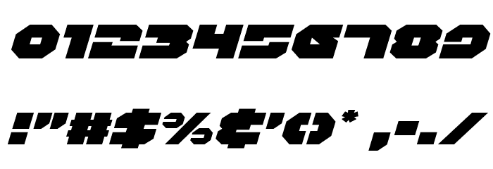 Trigger Man Expanded Italic Font OTHER CHARS