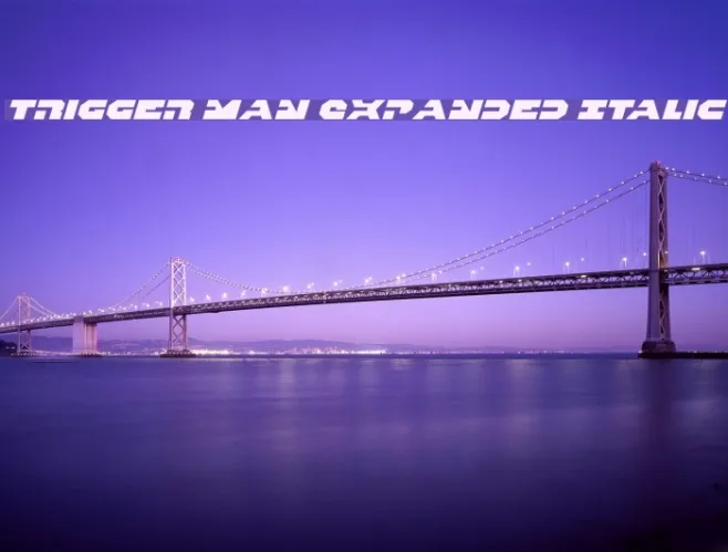 Trigger Man Expanded Italic Example 1