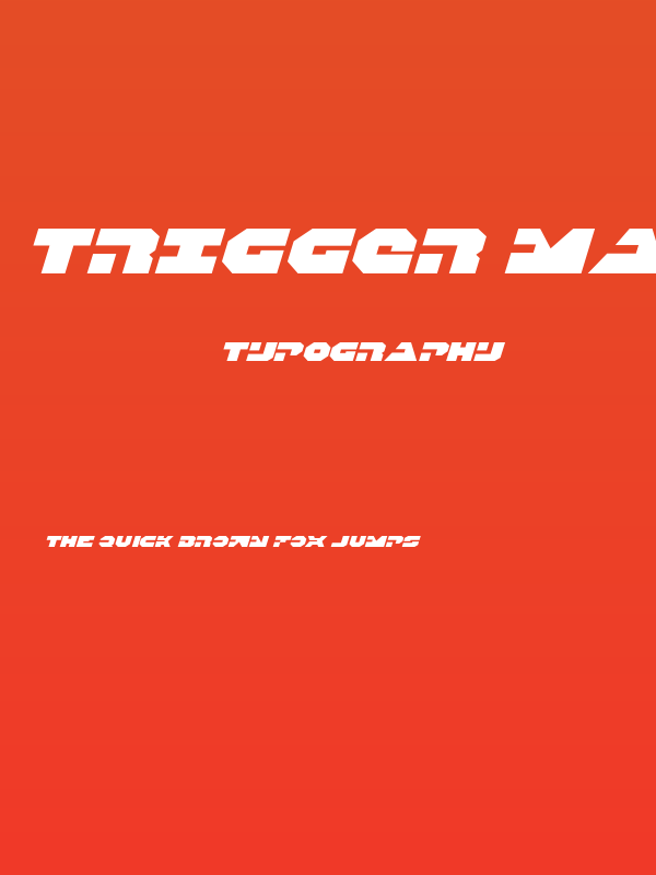 Trigger Man Expanded Italic Poster