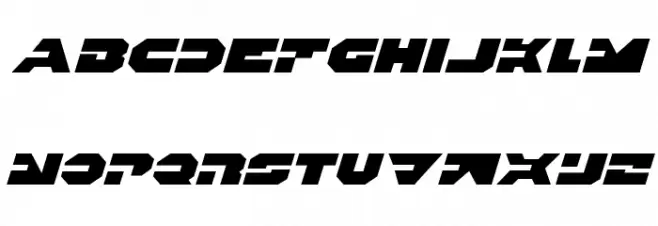 Trigger Man Expanded Italic Caratteri MINUSCOLO