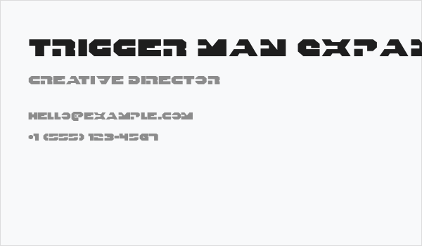 Trigger Man Expanded Business Card