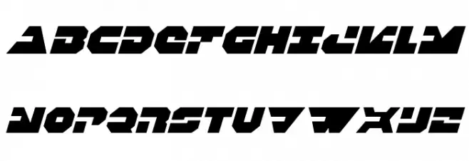 Trigger Man Italic 字体 大写