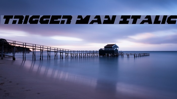 Trigger Man Italic Font examples