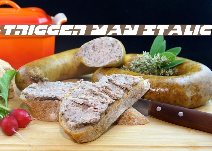 Trigger Man Italic Font examples