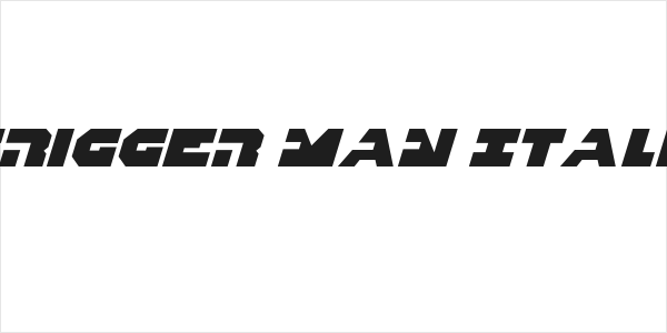Trigger Man Italic Logo