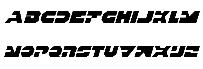 Trigger Man Italic Font LOWERCASE