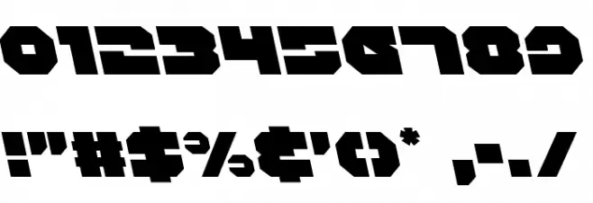 Trigger Man Leftalic Font OTHER CHARS