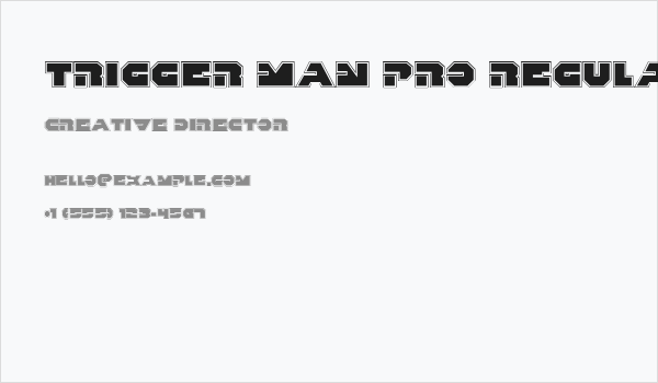 Trigger Man Pro Regular Business Card
