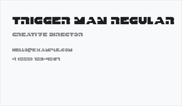 Trigger Man Regular Business Card