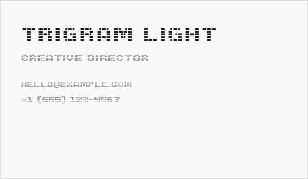Trigram Light Business Card