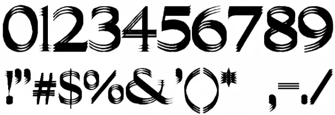 Trilayered Font OTHER CHARS