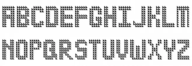 Triletter Regular 字体 大写