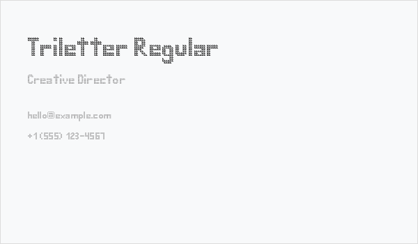 Triletter Regular Business Card