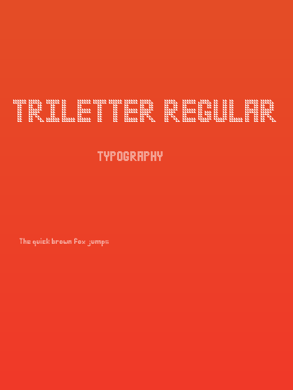 Triletter Regular Poster