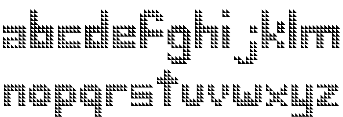 Triletter Regular Font LOWERCASE