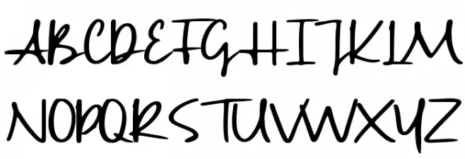 Trilogi Materialism フォント 大文字