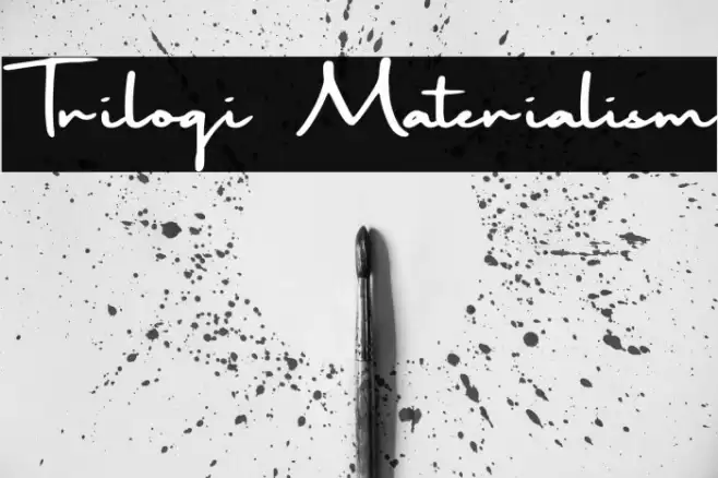 Trilogi Materialism Font examples