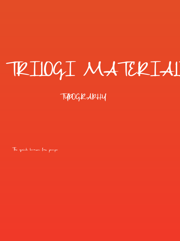 Trilogi Materialism Poster