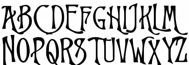 Trinigan FG フォント 大文字
