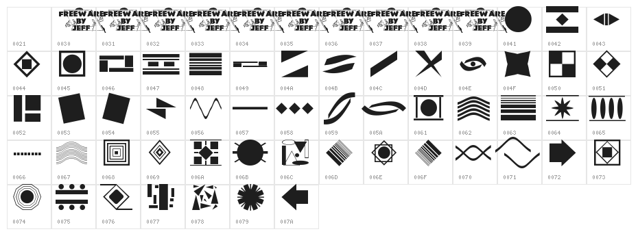 Trinkets JL Character Map