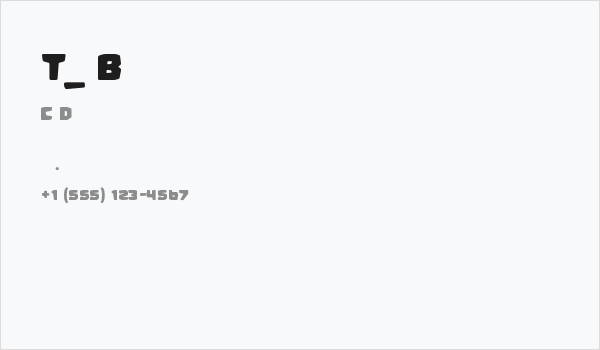 Trinta_quatro Bold Business Card