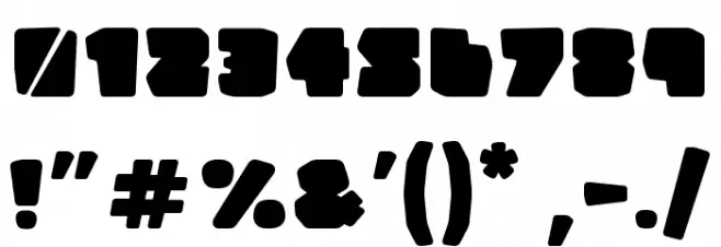 Trinta_quatro Fat Font OTHER CHARS