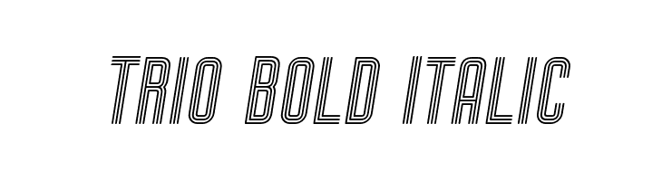 Trio Bold Italic Font