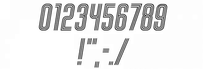 Trio Bold Italic Font OTHER CHARS