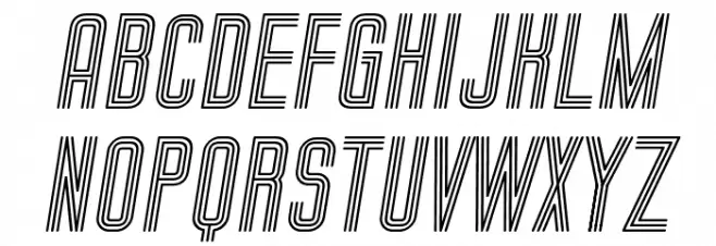 Trio Bold Italic Fonte MAIÚSCULAS