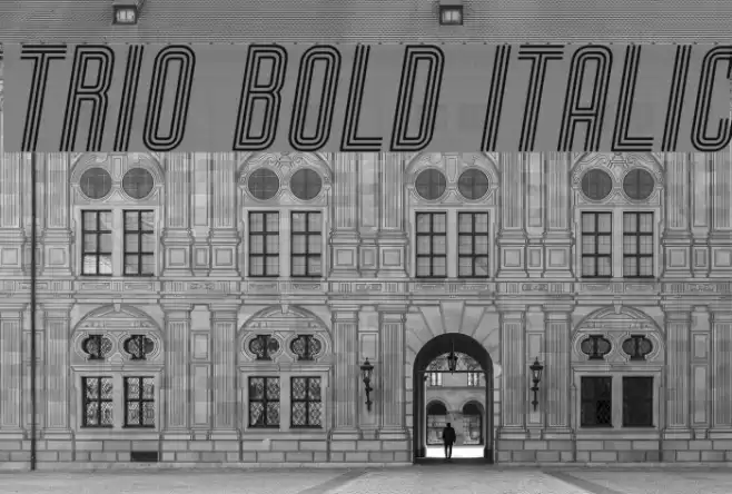 Trio Bold Italic Font examples