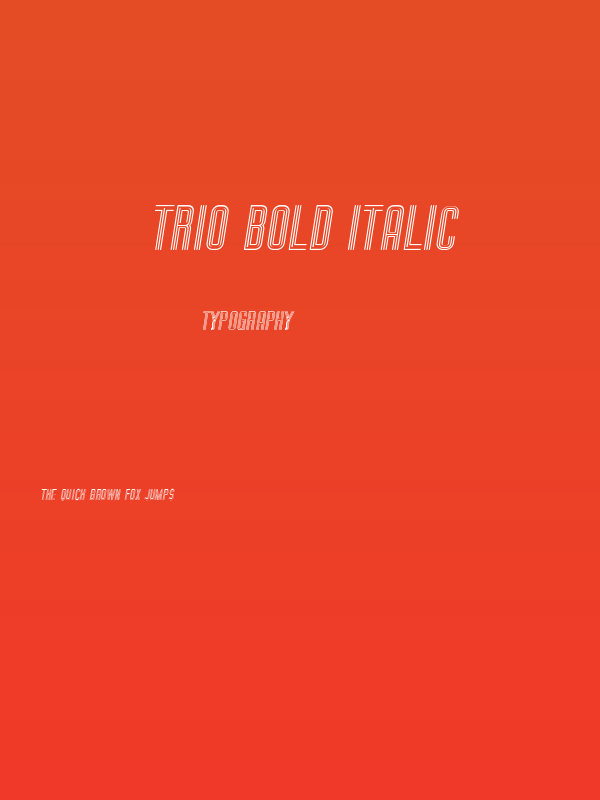 Trio Bold Italic Poster