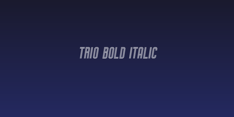 Trio Bold Italic Social Header
