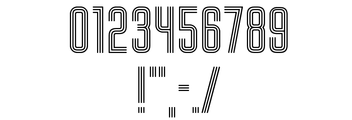 Trio Bold Font OTHER CHARS